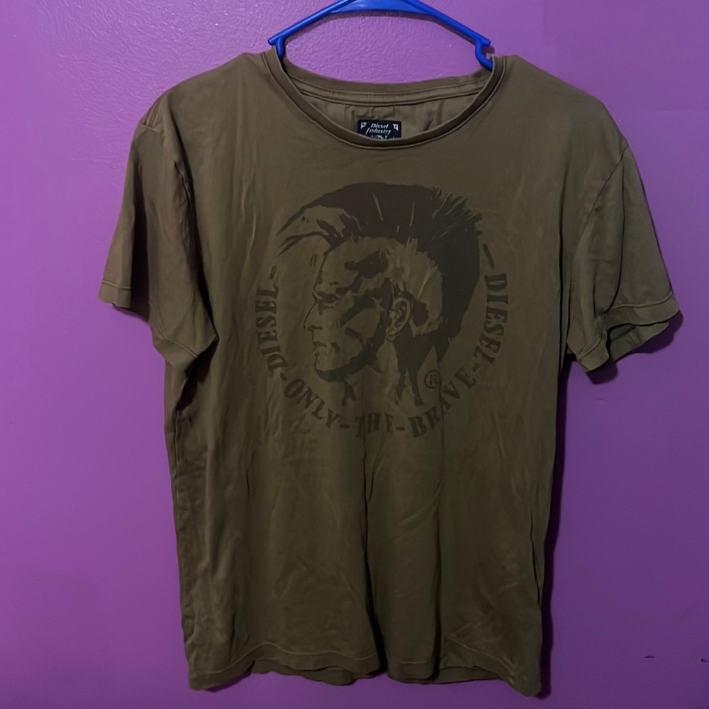 DIESEL T-ACHEL T-SHIRT DEEP WOOD SIZE MEDIUM